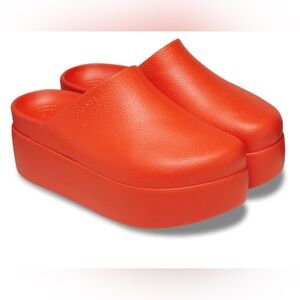 Dylan Platform Crocs in Lava. Size Women’s 10. NWT.